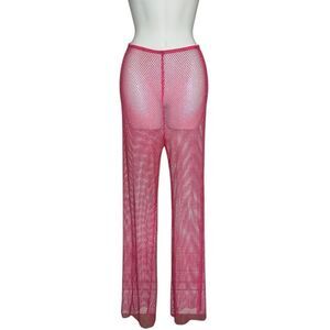 MESHKI Barbie Pink Mesh Pants Size L